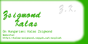 zsigmond kalas business card